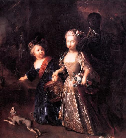 antoine pesne Frederick the Great as a child with his sister Wilhelmine China oil painting art